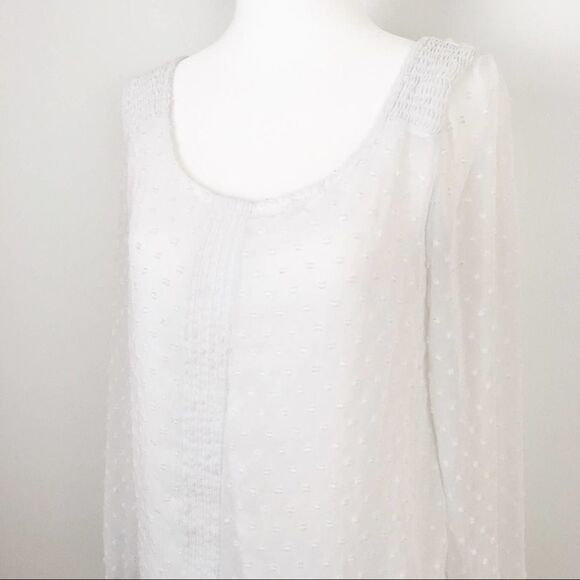 ❤️‍🔥5 for $25 Lauren Conrad Swiss Dot Sheer White - Picture 1 of 7